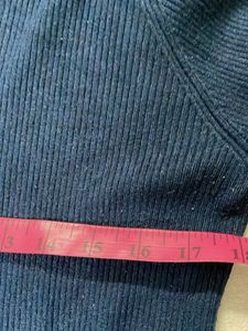 Blue Turtleneck Sweater