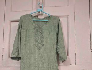 Grape Green Embellished Kurta