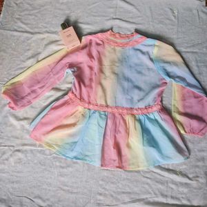 Pastel Color Korean Frilled Cute Top