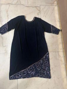 Elegant Navy Blue Kurta