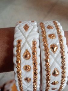 Gold Plated Fiber Sankha.
