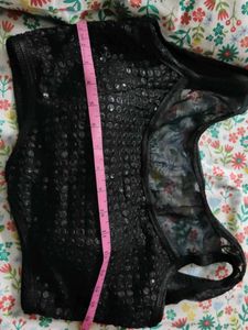 Padded Black Readymade Blouse