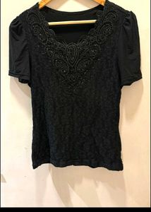 Elegant Black Lace Top