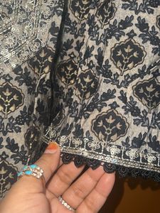 Libas Ethnic Grey Kurta Sets &amp; Dupatta