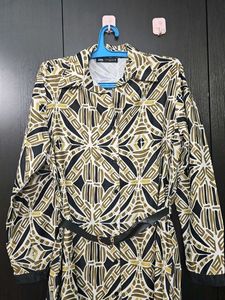 Zara Patterned Midi Dress