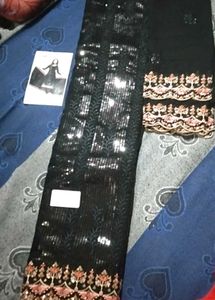 Black  Georget Dress Material