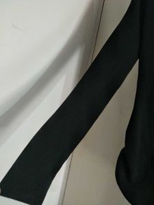 Elegant Black Long Sleeve Wrap Top