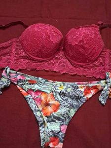 combo Of Four Imported Fabric Bra N Panty