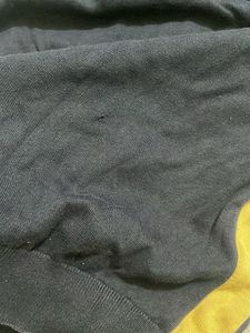 Men’s Navy Blue &amp; Yellow Cotton Sweatshirt