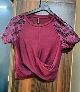 Plum Crop Top