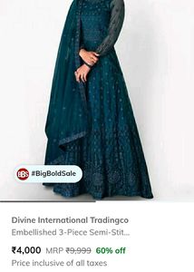 Elegant Embellished Anarkali Suit