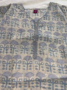 Light Blue Sequin Kurti