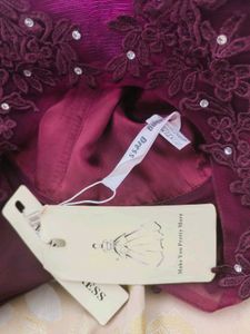 Elegant Maroon Evening Gown