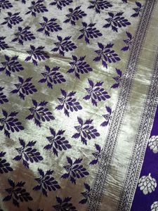 Banarsi silk unique pattern zari multicolour saree