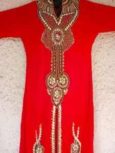 Royal Red Cape Gown