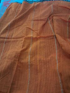 Elegant orange printed saree