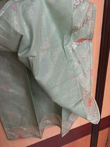 Festive Chanderi Green Kurta