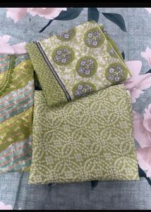 Green Printed Kurta Set