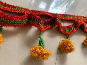 Handmade Crochet Marigold Garland