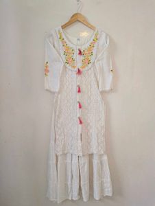 Floral Chikankari Kurta Set
