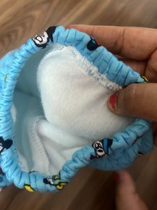 Warm Blue Sweatshirt Sweatpants Cap N Bib Set