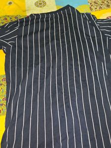 Navy Blue Striped T-shirt