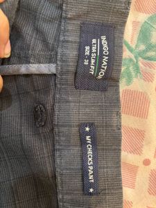 Naviblue Checkered Casual Trousers‼️sale‼️