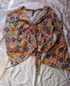 Boho Chic Printed bell sleeve Top