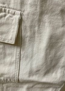 Denim Cargo 8-Pockets Jeans White Colour