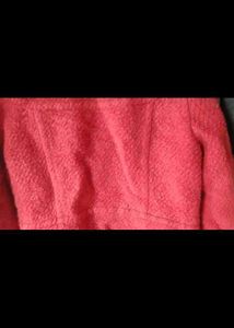 Fur Cherry Red Coat For Winter