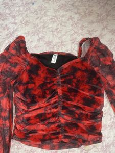 Red Mesh Top ❤️ #meshtop #croptop
