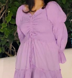 Purple Mid Length Dress