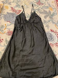 Black Satin Women Lingerie