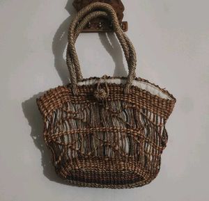 Woven Straw Tote Bag