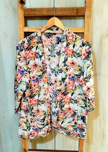 Floral Print Shrug Size-38