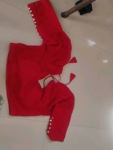 Full Baloon Sleeve Blouse With Button