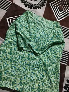 Green Floral Top
