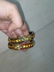 Colourful Pearl Bangles
