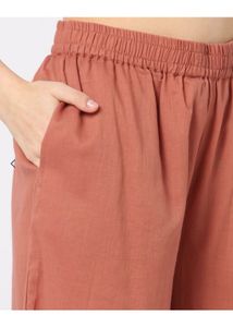 Elegant Pink Kurta with Palazzo and Dupatta