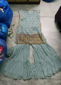Sea Green Garara Kurti