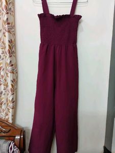 Maroon Jumpsuit.