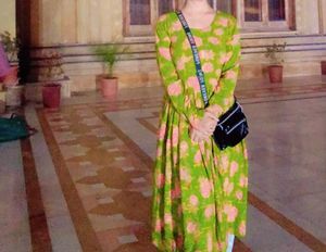 Green Color Ethenic Frock .