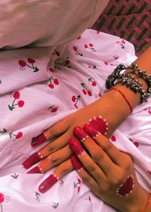 Cherry Print White Sundress  Skirt