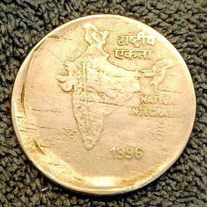 1996 2 Rupees Off Shift Error Coin