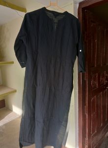 Anouk Black Cotton Kurti (Women&#39;s)