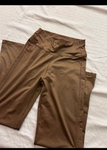 Brown Flared Yoga Pants