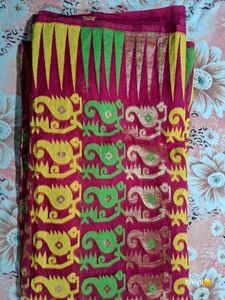 saree has a fall and pico done, it&#39;s completely re