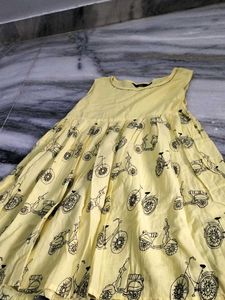 Cute Yellow Scooter Dress