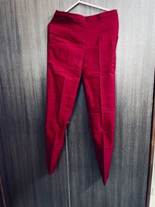 maroon color stretchable pant for sale