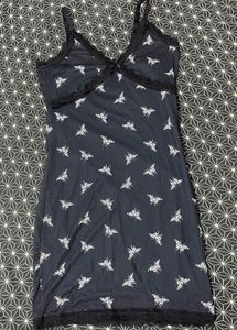 Butterfly Print Slip Dress